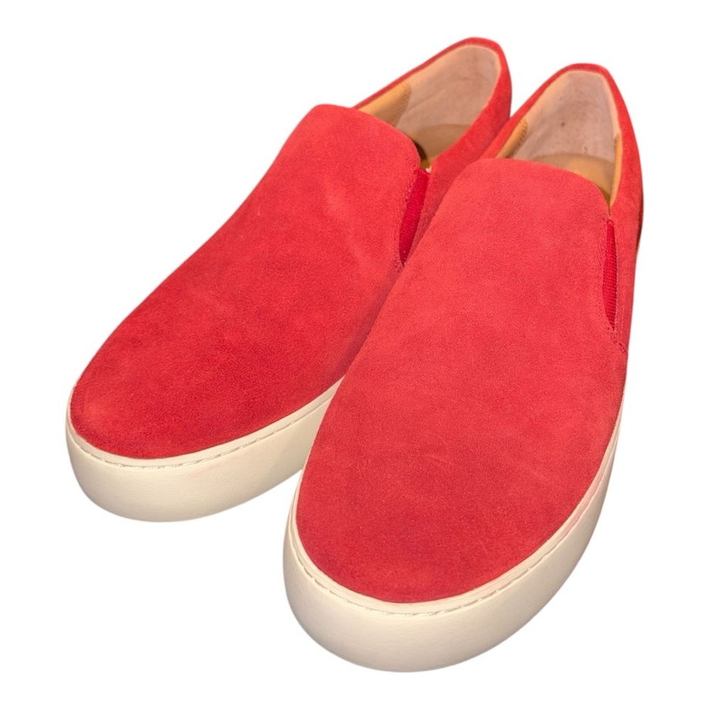 Frye Rust Red Suede Slip-On Sneakers Women’s Size 11M EUC SAR